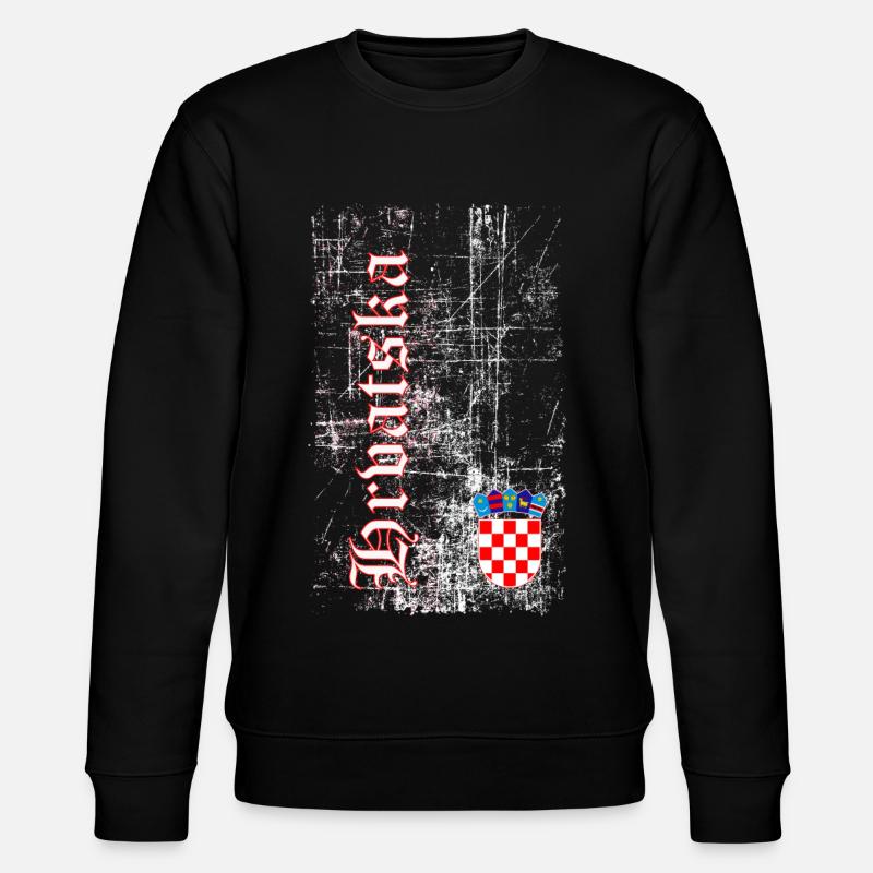 Hrvatska - Stanley/Stella Unisex Bio-Sweatshirt CHANGER  - Schwarz