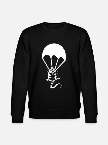 Rotte faldskærm Graffiti Banksy Street Art - Stanley/Stella økologisk unisex-sweatshirt CHANGER  - sort