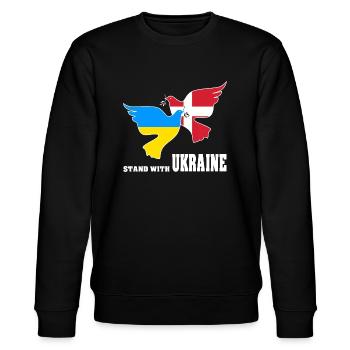 Ukraine - Sweat bio CHANGER Stanley/Stella Unisexe - noir - Devant - Nik (191cm) & Marisol (170cm)