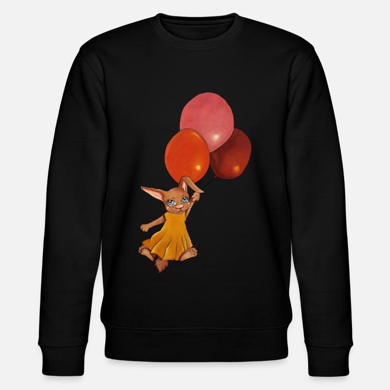 Lapin avec ballons - Sweat bio CHANGER Stanley/Stella Unisexe - noir