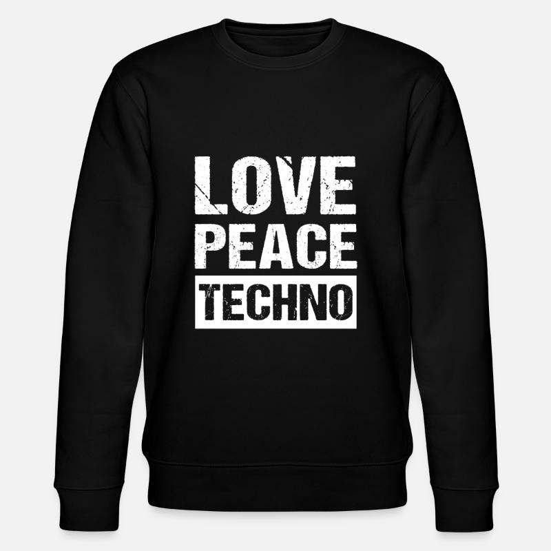 Amour Paix Techno - Sweat bio CHANGER Stanley/Stella Unisexe - noir
