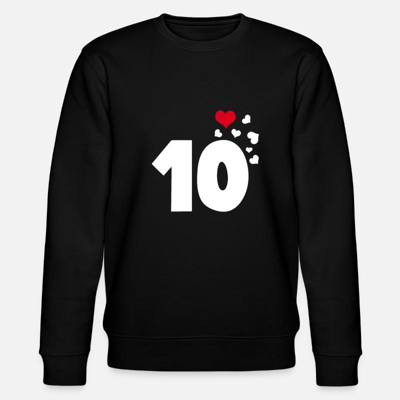 10 cœurs 10e anniversaire - Sweat bio CHANGER Stanley/Stella Unisexe - noir