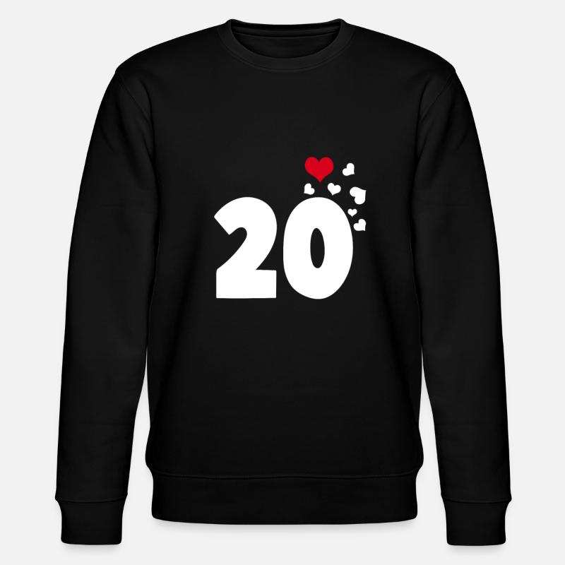 20 cœurs 20e anniversaire - Sweat bio CHANGER Stanley/Stella Unisexe - noir