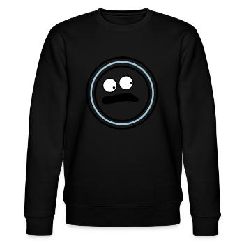 Cute emotional face huh - Stanley/Stella CHANGER Unisex Organic Sweatshirt - black - Front - Nik (191cm) & Marisol (170cm)
