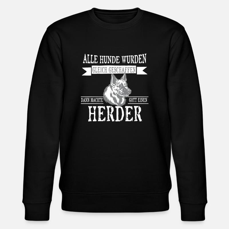 Alle Hunde Herder - Stanley/Stella Unisex Bio-Sweatshirt CHANGER  - Schwarz