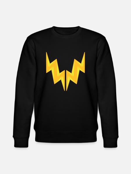 2 lette elektriske stød fare tegn tegn lyn ka - Stanley/Stella økologisk unisex-sweatshirt CHANGER  - sort