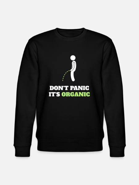 Don't panic, it's organic! - Stanley/Stella CHANGER Unisex Organic Sweatshirt - black
