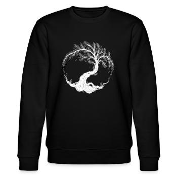 Baum des Lebens. - Stanley/Stella Unisex Bio-Sweatshirt CHANGER  - Schwarz - Vorne - Nik (191cm) & Marisol (170cm)