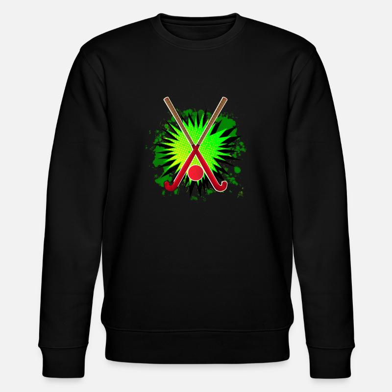 Feldhockeyschläger und Spritzen - Stanley/Stella Unisex Bio-Sweatshirt CHANGER  - Schwarz
