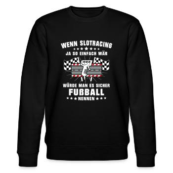 Slotracing Slotcar Slotcars fahren - Stanley/Stella Unisex Bio-Sweatshirt CHANGER  - Schwarz - Vorne - Nik (191cm) & Marisol (170cm)