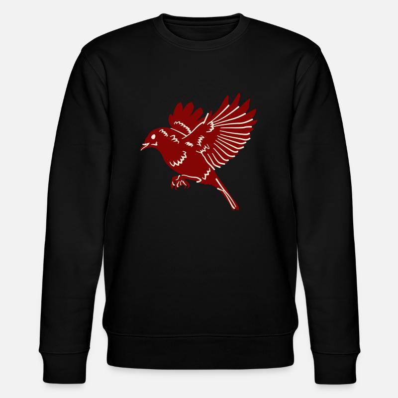Vogel Vogelbeobachtung Tier Vogelillustration - Stanley/Stella Unisex Bio-Sweatshirt CHANGER  - Schwarz