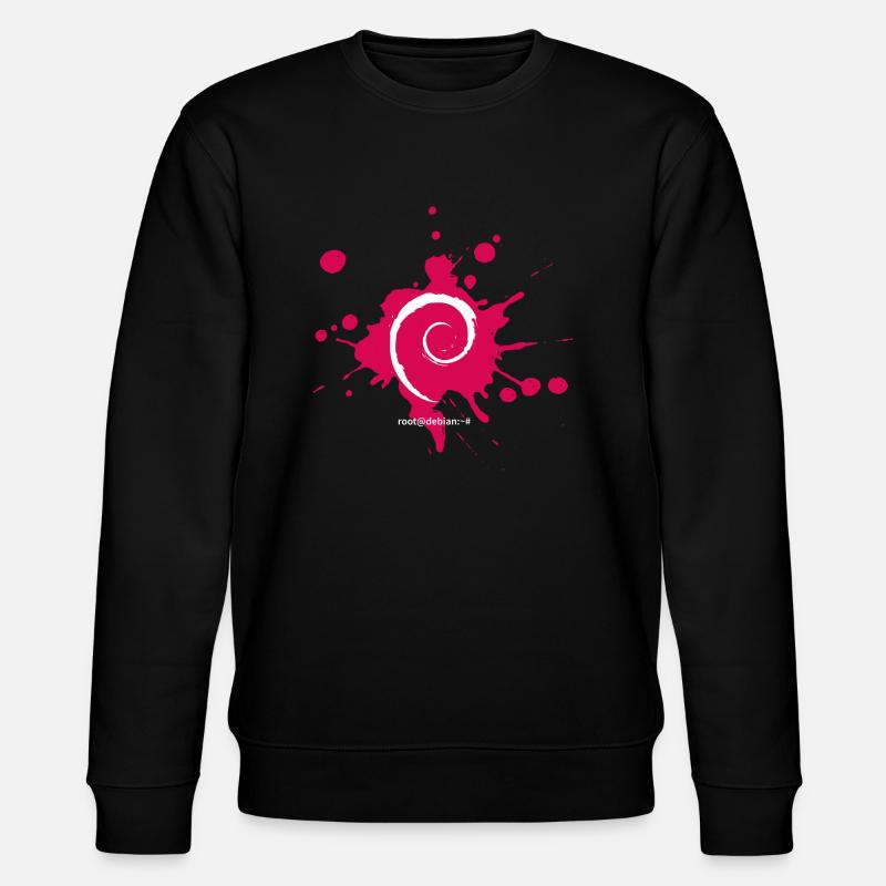 Debian hvid maling - Stanley/Stella økologisk unisex-sweatshirt CHANGER  - sort