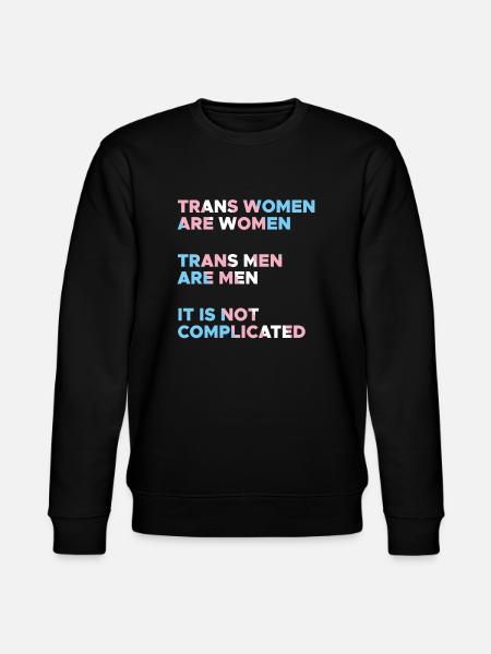 Las mujeres trans son mujeres Los hombres trans son hombres - Sudadera ecológica unisex CHANGER de Stanley/Stella - negro
