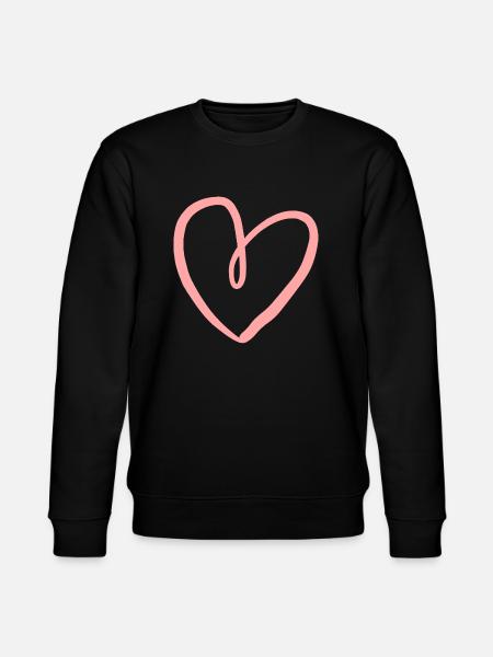 heart pink valentine's day - Stanley/Stella CHANGER Unisex Organic Sweatshirt - black