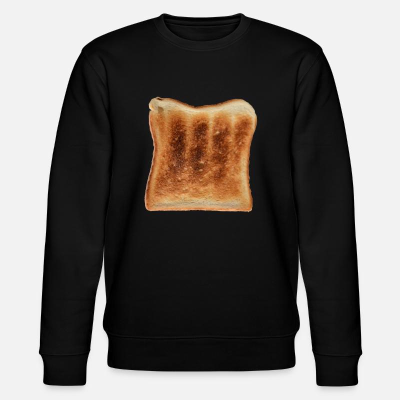 Toast - Pain blanc simplement grillé - Sweat bio CHANGER Stanley/Stella Unisexe - noir