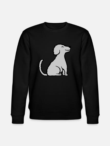 Happy seated good dog - Stanley/Stella CHANGER Unisex Organic Sweatshirt - black