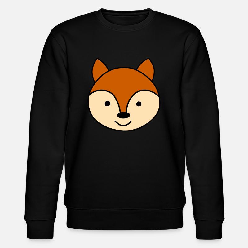 Cute fox - Stanley/Stella Unisex Bio-Sweatshirt CHANGER  - Schwarz