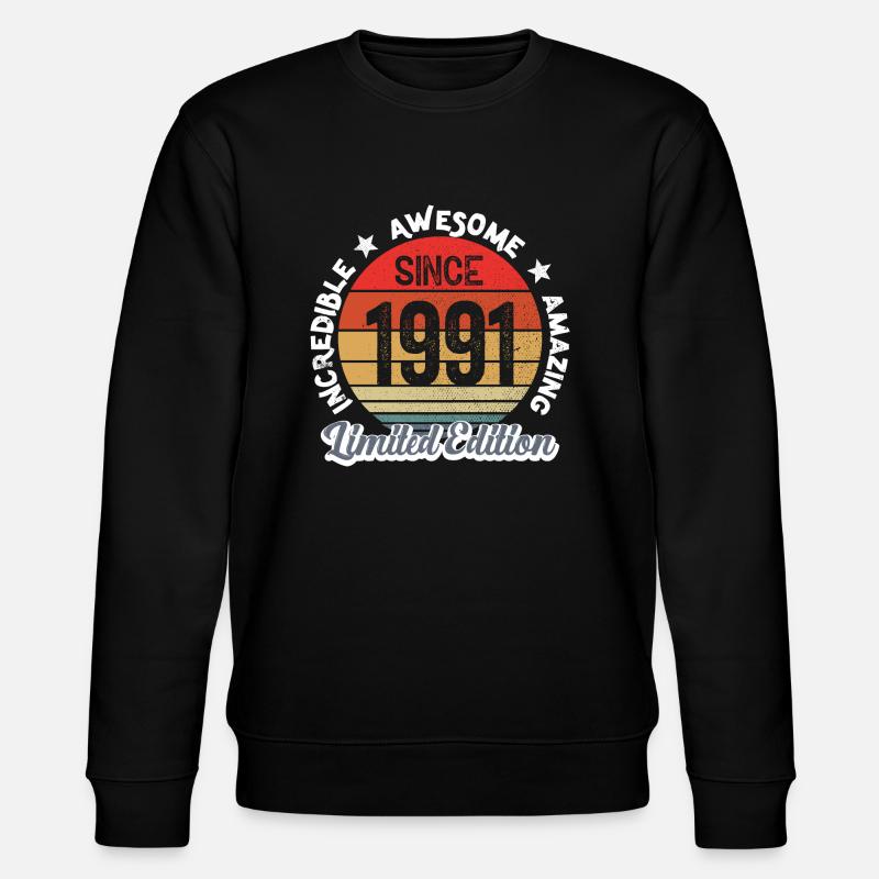 amazing since 1991 - anniversaire - Sweat bio CHANGER Stanley/Stella Unisexe - noir