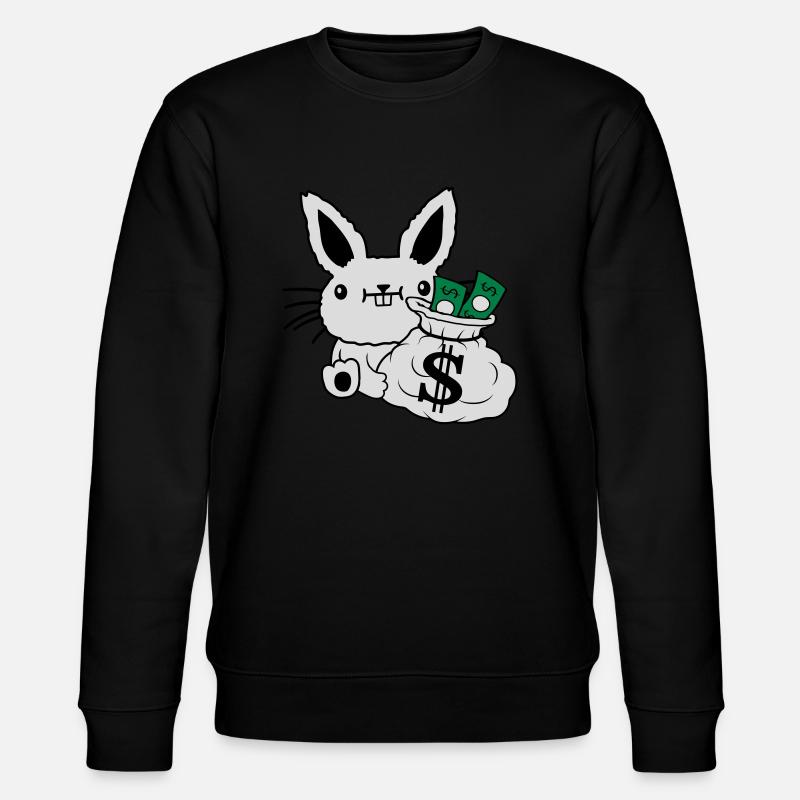 Rich Money Bag Easter Banknotes - Stanley/Stella CHANGER Unisex Organic Sweatshirt - black
