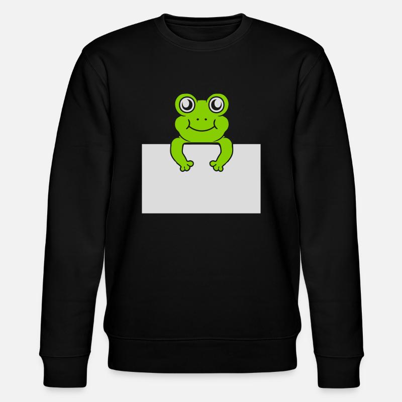 Texte présent Comic Frog - Sweat bio CHANGER Stanley/Stella Unisexe - noir