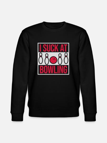 I suck at bowling - Stanley/Stella CHANGER Unisex Organic Sweatshirt - black