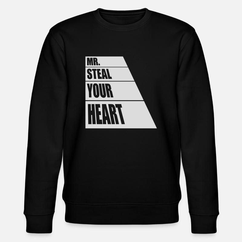 mr steal your heart - Stanley/Stella Unisex Bio-Sweatshirt CHANGER  - Schwarz