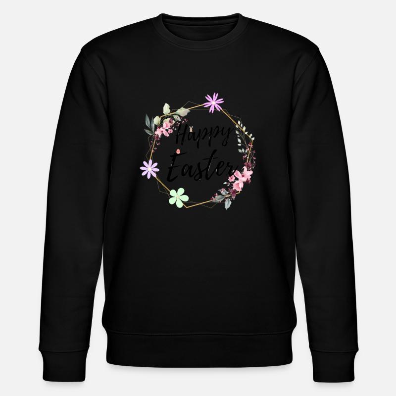 Frohe Ostern - Stanley/Stella Unisex Bio-Sweatshirt CHANGER  - Schwarz