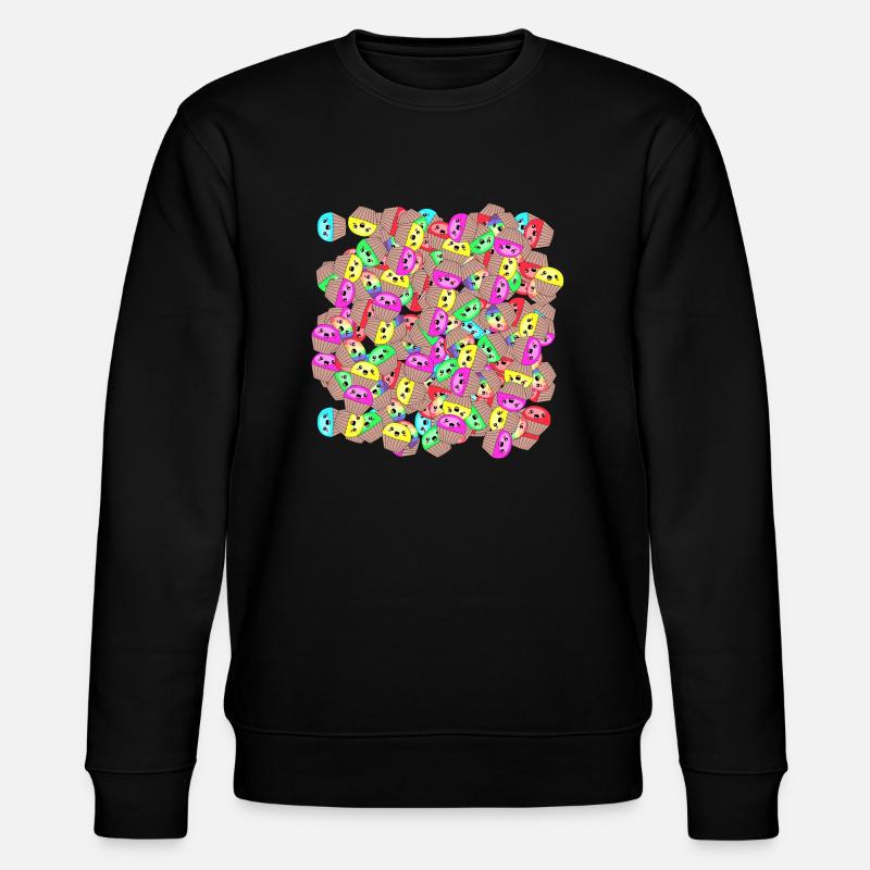 süße Muffins - Stanley/Stella Unisex Bio-Sweatshirt CHANGER  - Schwarz