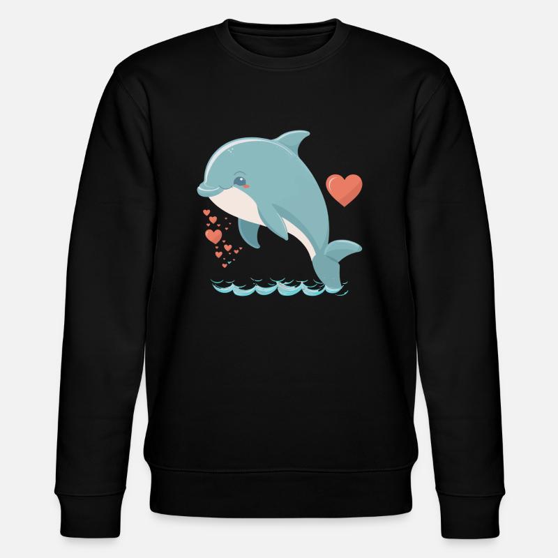Dauphin mignon - Sweat bio CHANGER Stanley/Stella Unisexe - noir