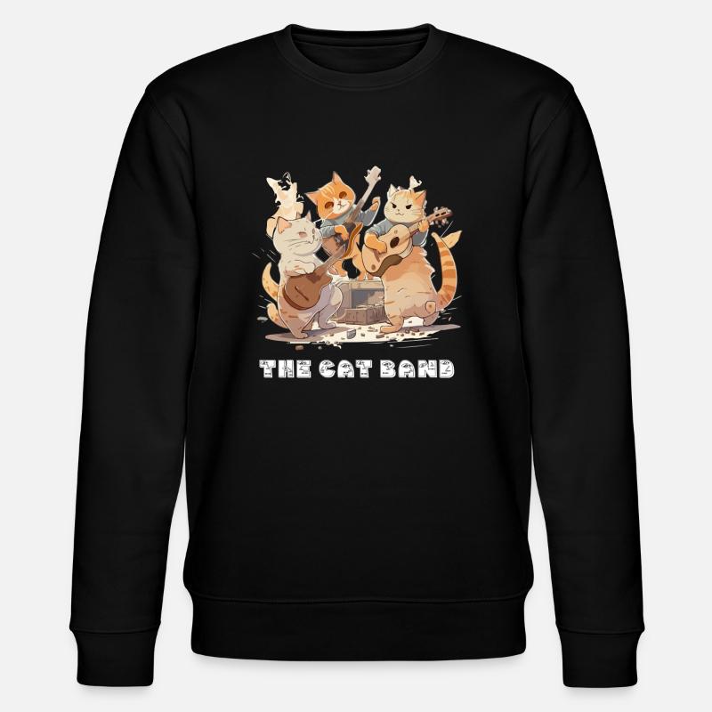 Die Katzenband - Stanley/Stella Unisex Bio-Sweatshirt CHANGER - Schwarz