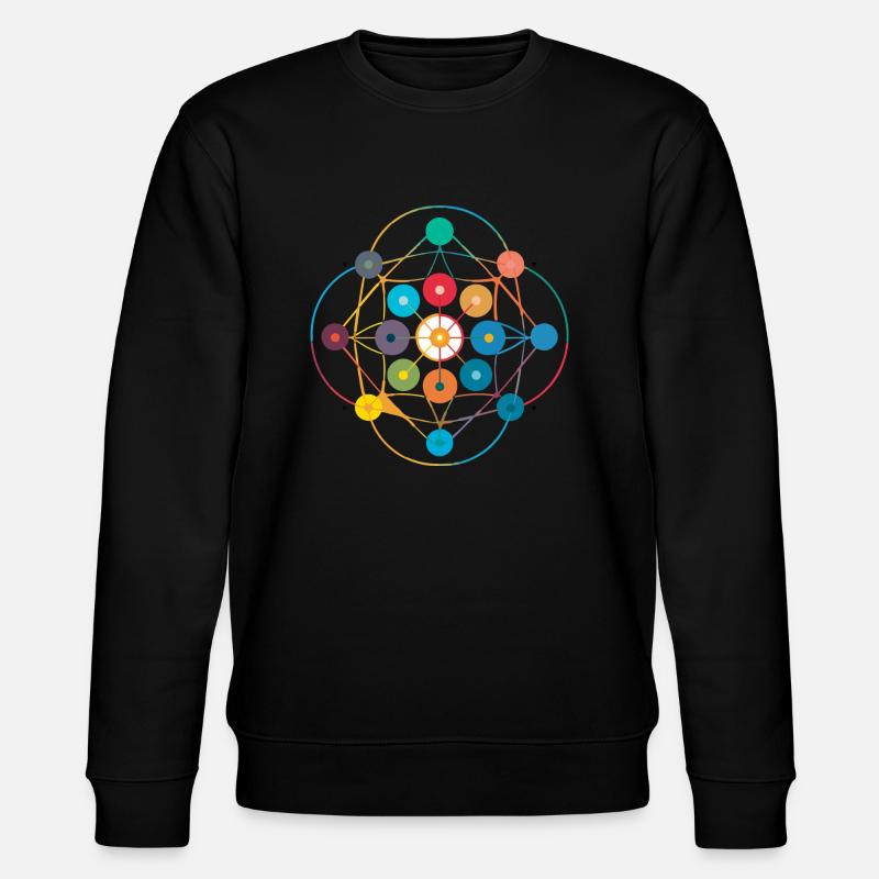 Diagramm eines Atoms - Stanley/Stella Unisex Bio-Sweatshirt CHANGER  - Schwarz