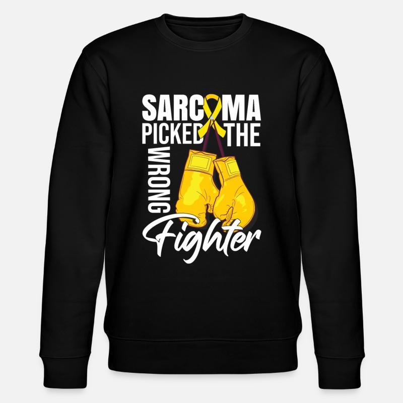 Sarcoma Fighter - Stanley/Stella CHANGER Unisex Organic Sweatshirt - black