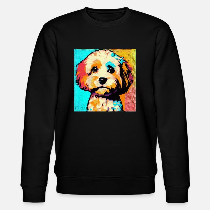 Cavapoo Pop Art - Stanley/Stella Unisex Bio-Sweatshirt CHANGER  - Schwarz