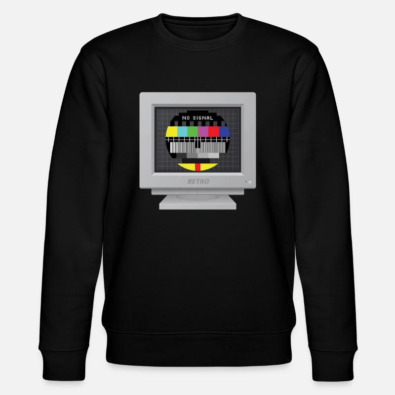 CRT Design - No signal (Mire) - Sweat bio CHANGER Stanley/Stella Unisexe - noir