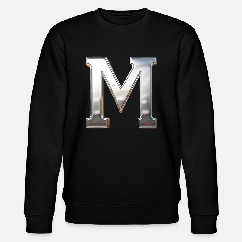 Chrome ,, M " Metallic - Stanley/Stella Unisex Bio-Sweatshirt CHANGER  - Schwarz