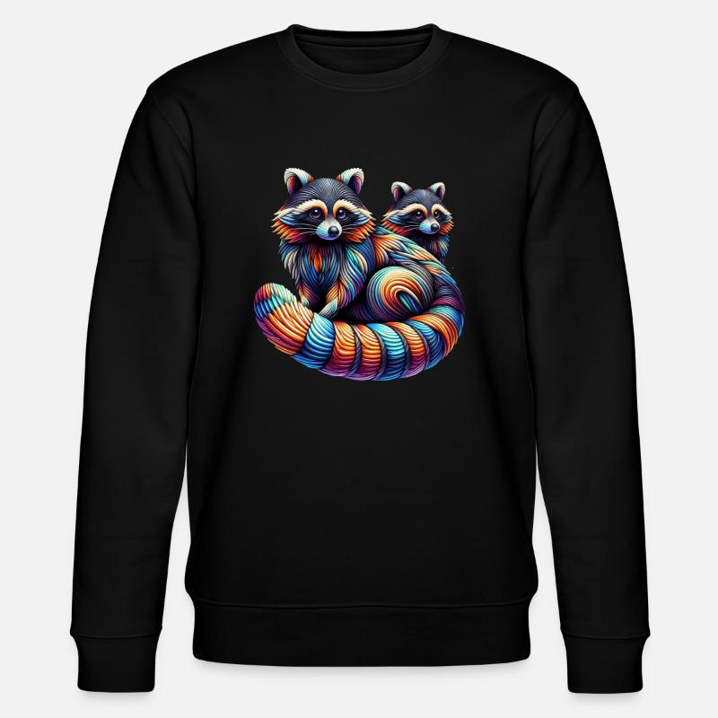 Bunte Schuppen - Stanley/Stella Unisex Bio-Sweatshirt CHANGER  - Schwarz