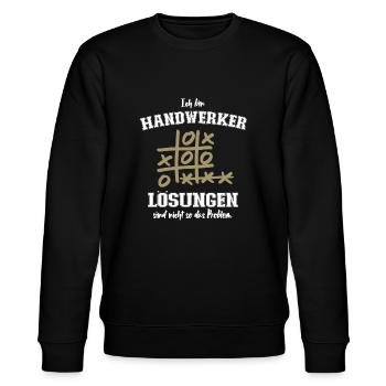 Handwerke Spruch Maschinenbau Handwerk Fun Spruch - Stanley/Stella Unisex Bio-Sweatshirt CHANGER  - Schwarz - Vorne - Nik (191cm) & Marisol (170cm)