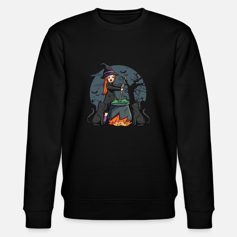 Sorcière avec bouilloire - Sweat bio CHANGER Stanley/Stella Unisexe - noir