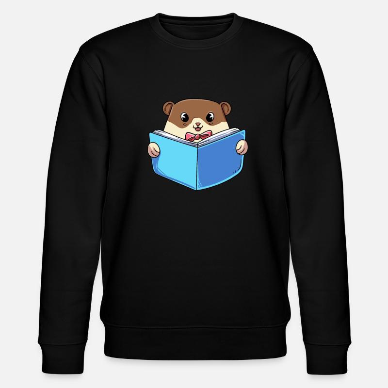 Otter Lesebuch - Stanley/Stella Unisex Bio-Sweatshirt CHANGER  - Schwarz