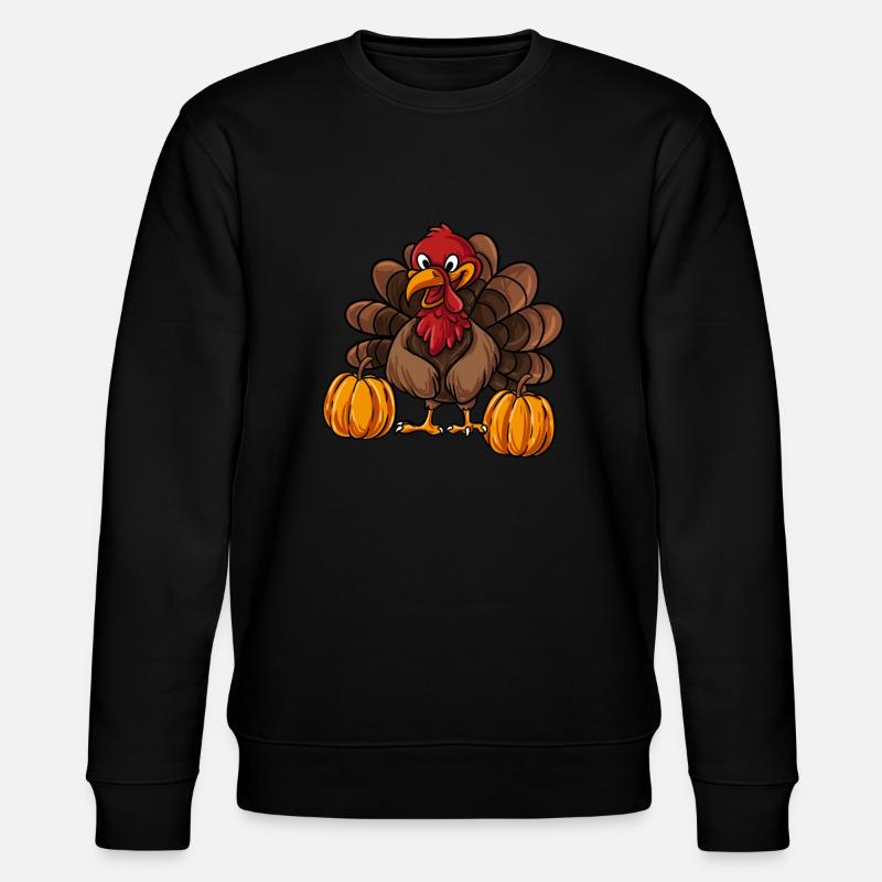 Truthahn Thanksgiving - Stanley/Stella Unisex Bio-Sweatshirt CHANGER  - Schwarz
