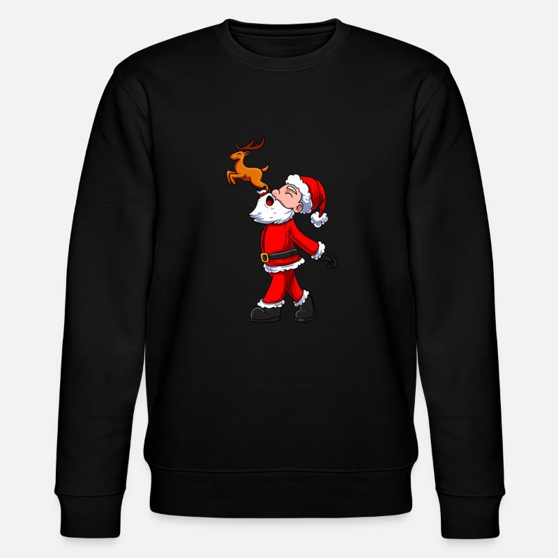 Weihnachtsmann Rentier - Stanley/Stella Unisex Bio-Sweatshirt CHANGER  - Schwarz