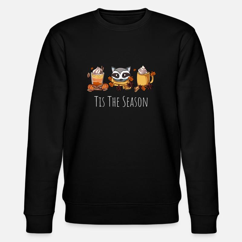 Waschbär Kaffeebecher - Stanley/Stella Unisex Bio-Sweatshirt CHANGER  - Schwarz