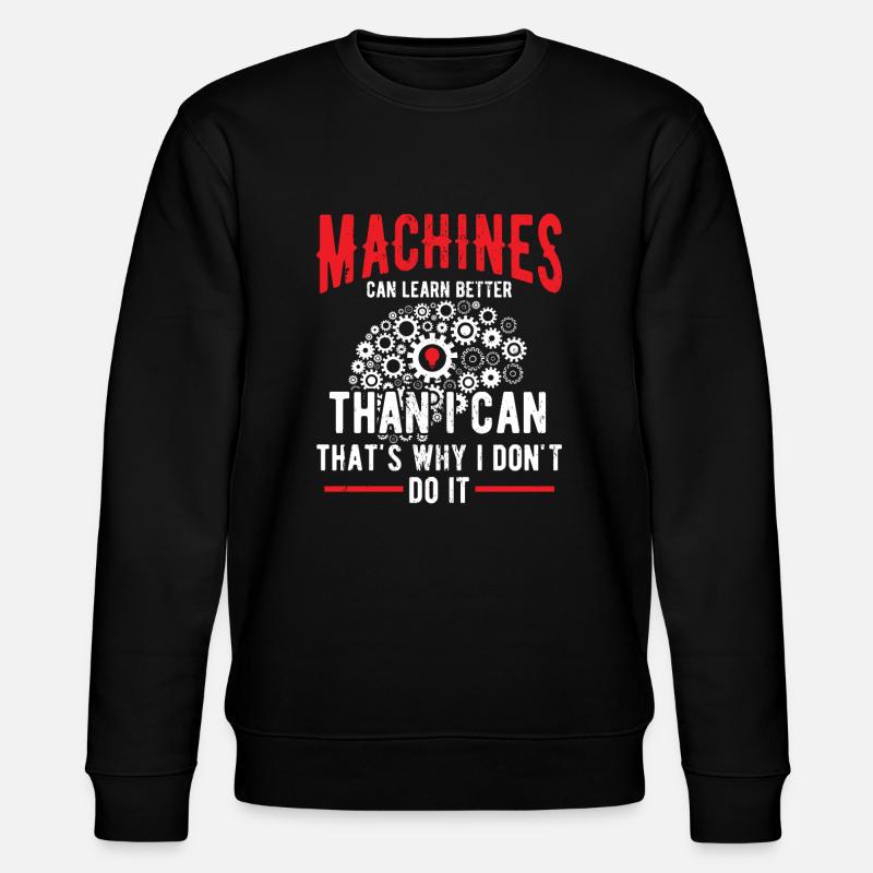 AI Machine Programming Robot Engineer - Stanley/Stella CHANGER Unisex Organic Sweatshirt - black