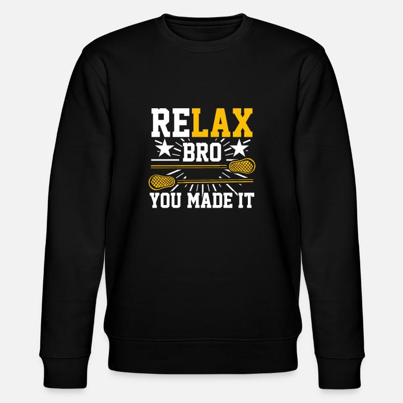 Funny Lacrosse Verteidiger - Stanley/Stella Unisex Bio-Sweatshirt CHANGER  - Schwarz