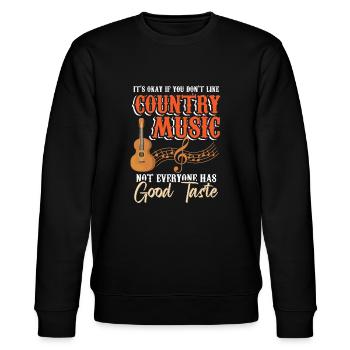 Gitarre Folk Songs Western Musik Fan - Stanley/Stella Unisex Bio-Sweatshirt CHANGER  - Schwarz - Vorne - Nik (191cm) & Marisol (170cm)
