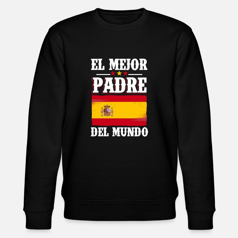 Spanish Dad Best Daddy - Stanley/Stella CHANGER Unisex Organic Sweatshirt - black