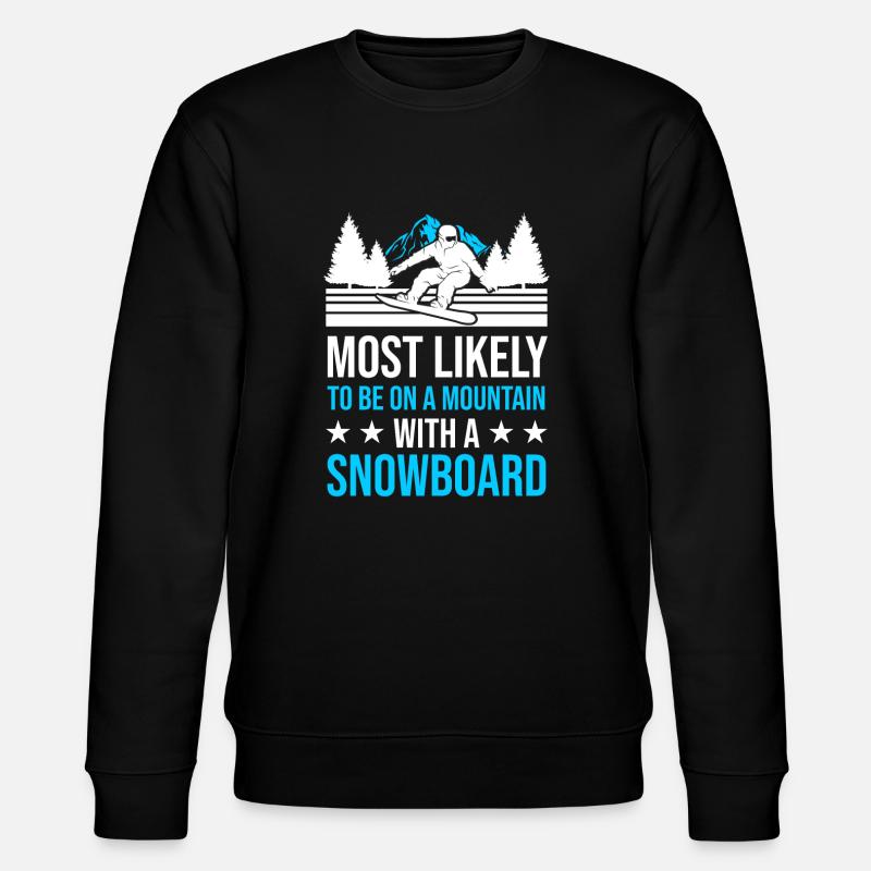 Snowboard Ski Snowboarders - Sweat bio CHANGER Stanley/Stella Unisexe - noir