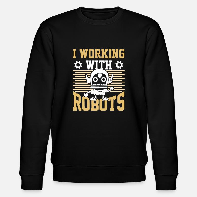 Robot Robotics Engineer - Stanley/Stella CHANGER Unisex Organic Sweatshirt - black