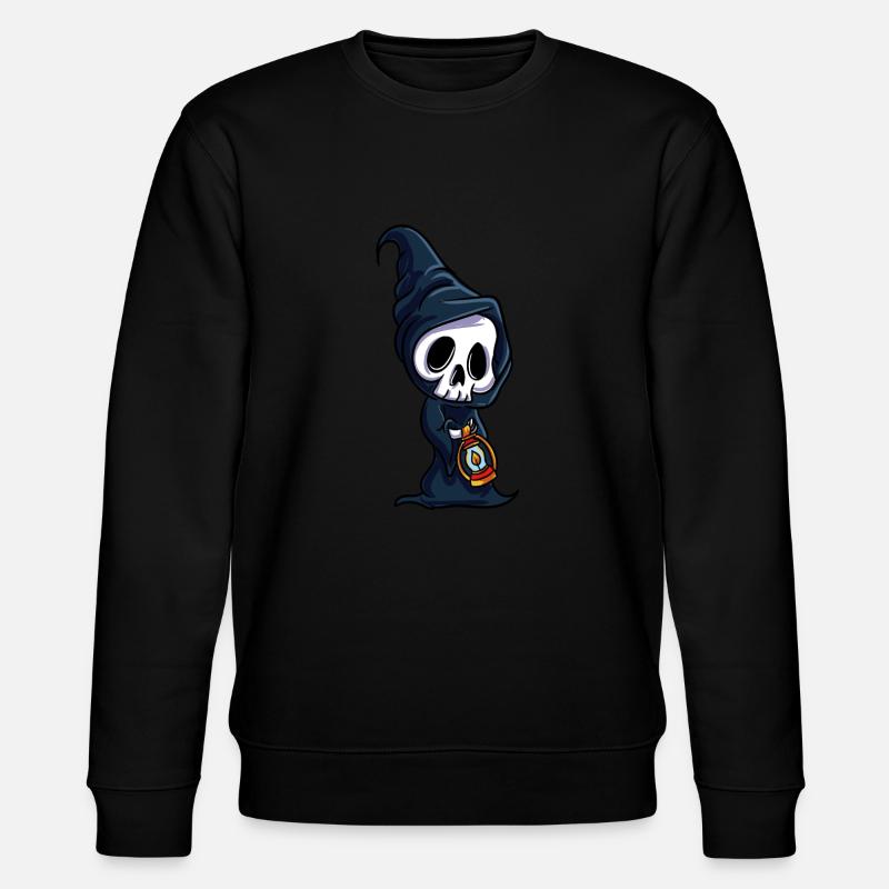 Skelett Halloween - Stanley/Stella Unisex Bio-Sweatshirt CHANGER  - Schwarz