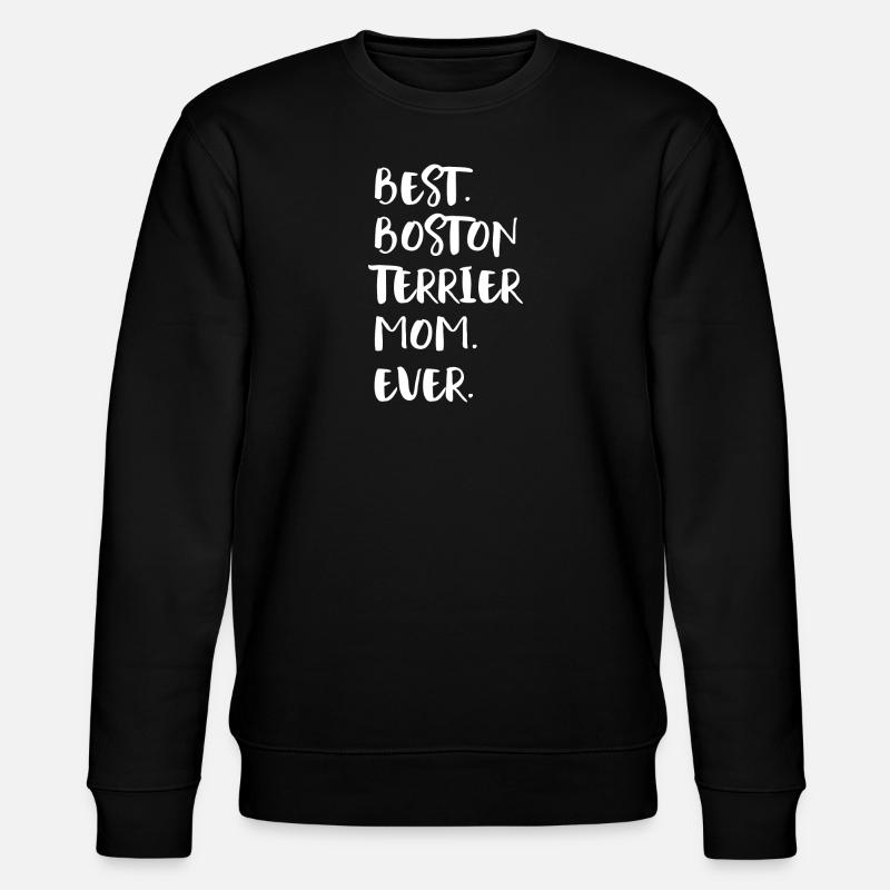 Boston Terrier - Stanley/Stella Unisex Bio-Sweatshirt CHANGER - Schwarz